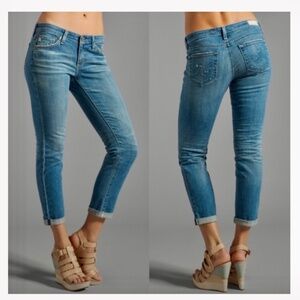 NWT AG Jeans The Stilt Cigarette Roll-Up 25